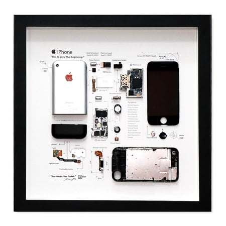 Xreart Deconstructed iPhone Teardown Art Frame | Best Gift for Tech Savvy Coders & Gadget Lovers | Apple iPhone 2G(1st Generation) | HKIP001