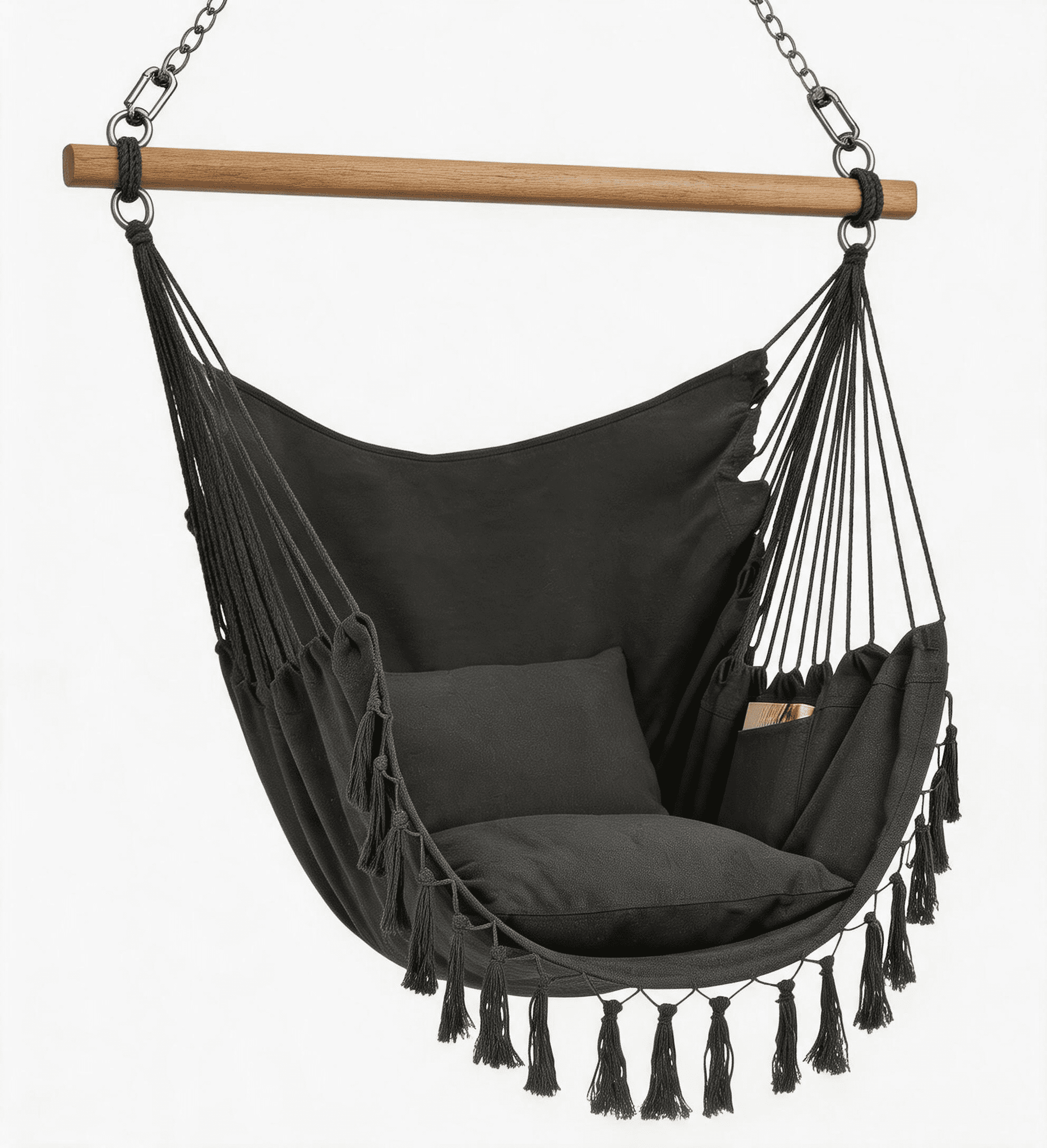 Xrgnb Hanging Hammock Chair with Cushions, 500 Lbs Macrame Swing Chair ...