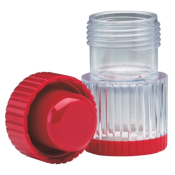Xrgnb Pill Crusher and Grinder, Daily Usage, Safely Crushes Pills, Vitam, Tablets, Accurate and Easy to Use, Includes Storage Container, Transparent/Red, BPA Free