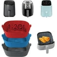 thumbnail image 1 of Xrgnb Small Air Fryer Silicone Liners, 3 Pack Reusable Square Non-Stick Mats for 1-2Qt Fryers, 1 of 6