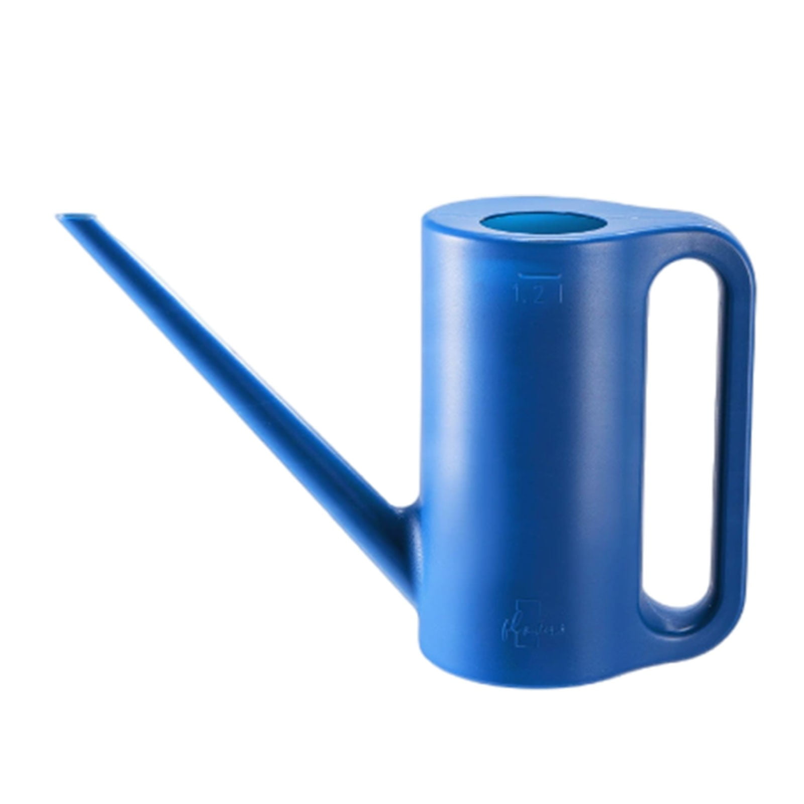 Xrouty 1.2 L Large Capacity Blue Plastic Watering Can Long Spout Garden Pot, Ergonomic Dual Handle PP Design, Lightweight blue