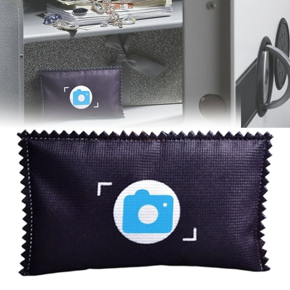 Xrouty 1 Pc Silica Gel Desiccant Packs for Storage, Window Signals Moisture Saturation, Microwave Oven Reactivate, Pouch Protects for Camera
