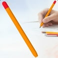 thumbnail image 1 of Xrouty Color-Mix Silicone Pen Grip Case, 5 Point Silicone Sleeve for Pencil Stylus, Anti-Slip Soft Cover, Flexable Soft Comfortable M Size Orange, 1 of 4