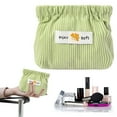 thumbnail image 1 of Xrouty Corduroy Elastic Storage Bag, Mini Makeup Pouch, Ladies Lipstick Bag, Large Capacity Wallet, Jewelry Small Storage Objects Organizer Green, 1 of 4