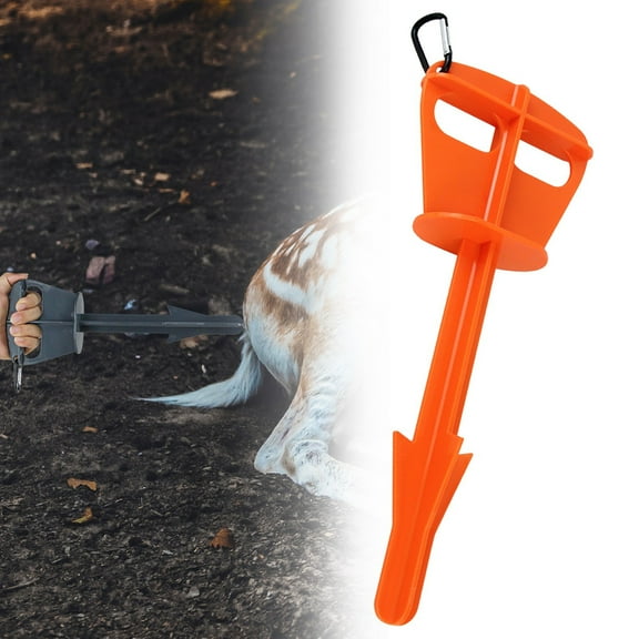 Xrouty Hunting Essentials Tool, Butt Out Hunting Tool, Removes Large Animals Deer/Elk/Hog Anal Canal Cleaning, 12" Handle Give Firm Grip and Safe Use