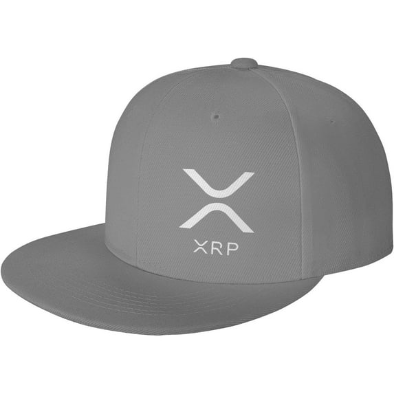Xrp Ripple Flat Brim Hat Classic Fashion Trucker Adjustable Brim Baseball Cap for Men Women Black