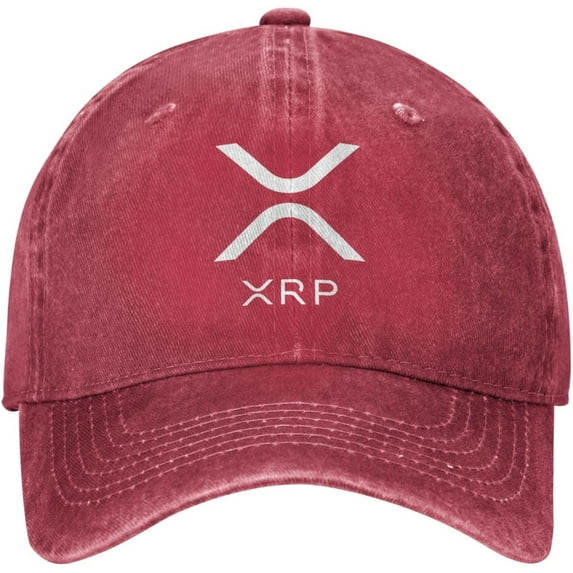 Xrp Ripple Hat Vintage Wash Cowboy Cap Novelty Graphic Adjustable Baseball Cap Casual Trucker Hats Unisex Black