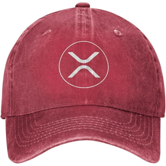 Xrp Ripple Hat Vintage Wash Cowboy Cap Novelty Graphic Adjustable Baseball Cap Casual Trucker Hats Unisex Black