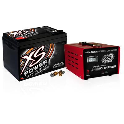 XS Power AGM Battery 16V 2 Post w/15A IntelliCharger