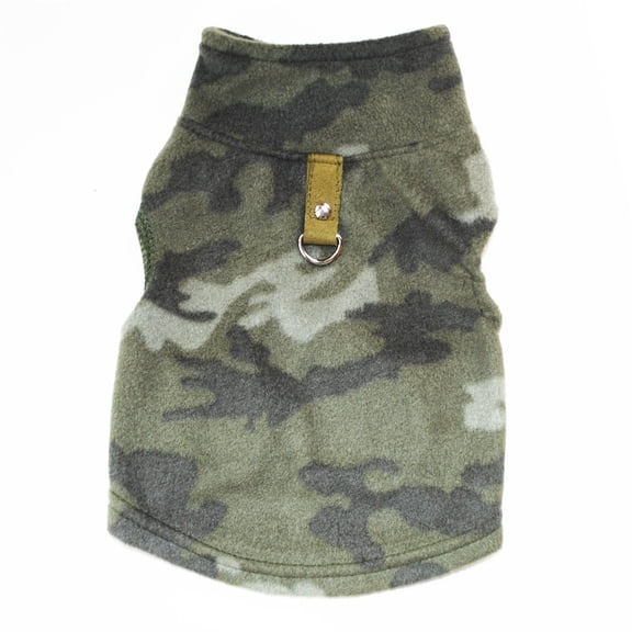 Xs-Xxxl Camouflage Fleece Dog Vest, Warm & Washable Pet Apparel With D Ring For Leash, Cute Doggy Clothing For Small To Large Dogs For Daily Wear, Outdoor Walking