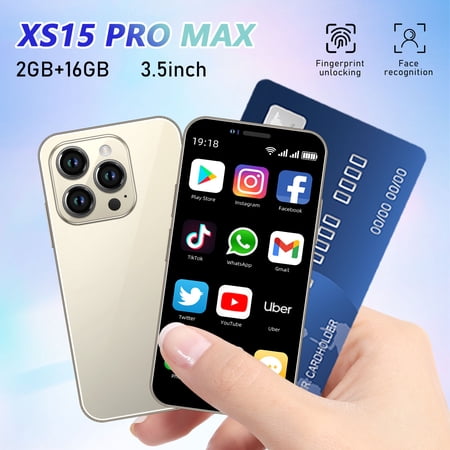 Xs15 Pro Max Cellphone 4G LTE Mini Smartphone 3.5" Display Android 8.1 2600mAh 5MP Dual Camera 2GB 16GB Palm Smart Phones