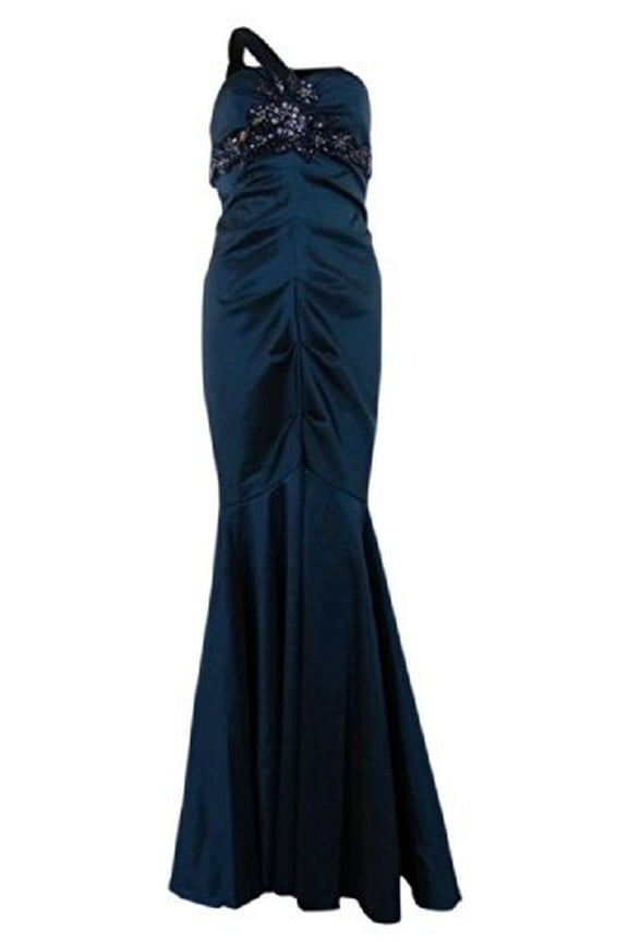 Asymmetrical Mermaid Style Dress (8, Sapphire)