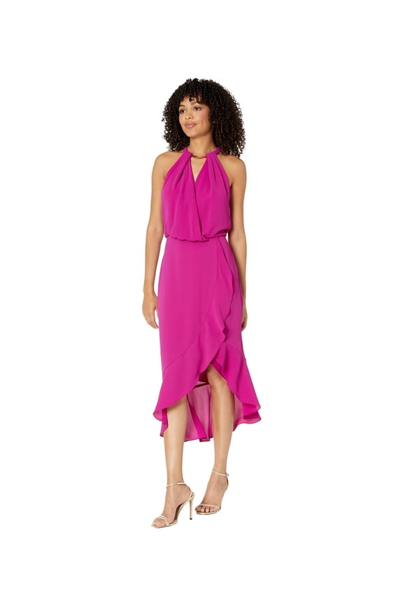 Midi Crepe Ruffle Blouson Orchid 14