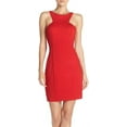 thumbnail image 1 of Xscape Ruffle Back Stretch Sheath Dress 8 Red, 1 of 5