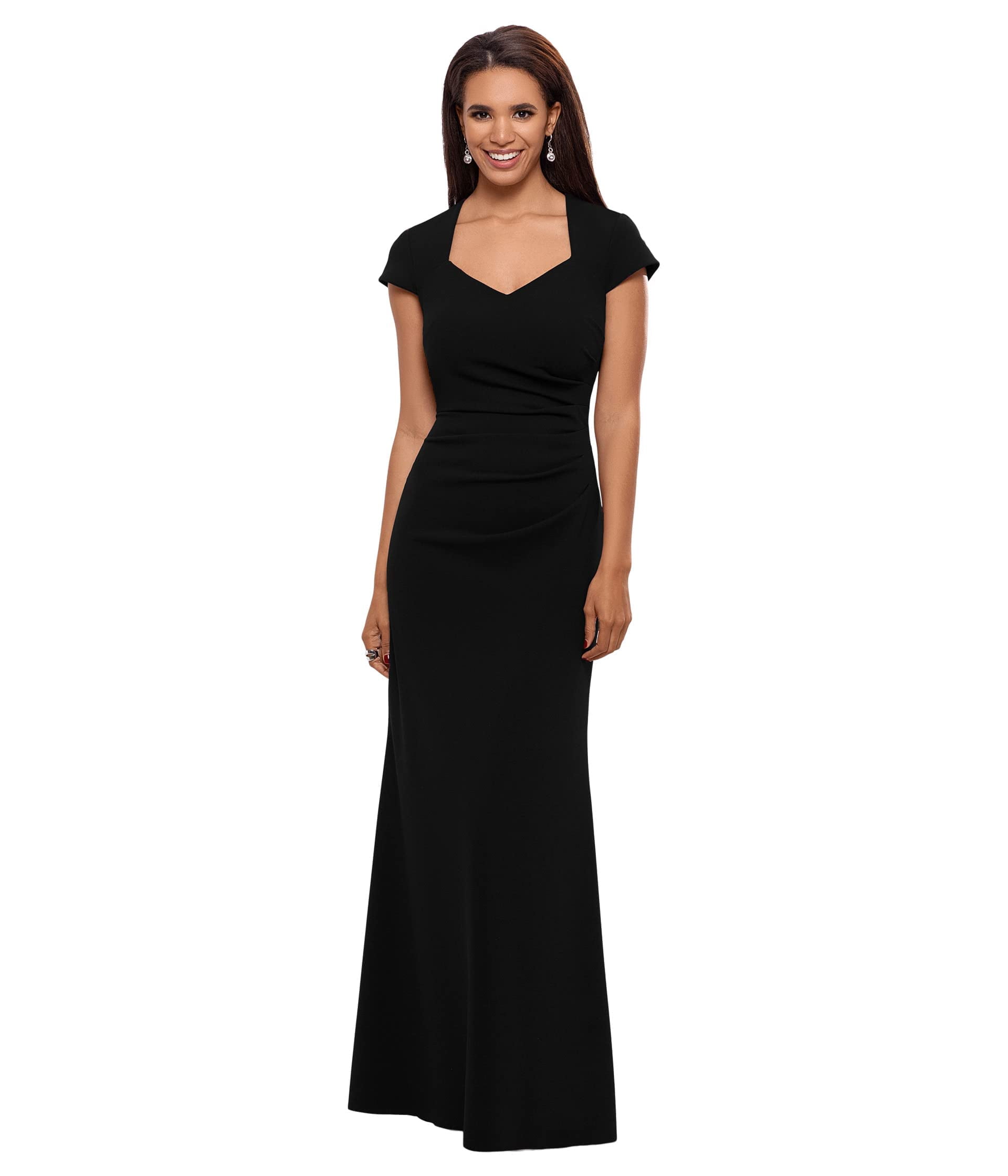 Xscape Womens Ruched Pleated Evening Dress - Walmart.com Xscape Womens Ruched Pleated Evening Dress - Walmart.com