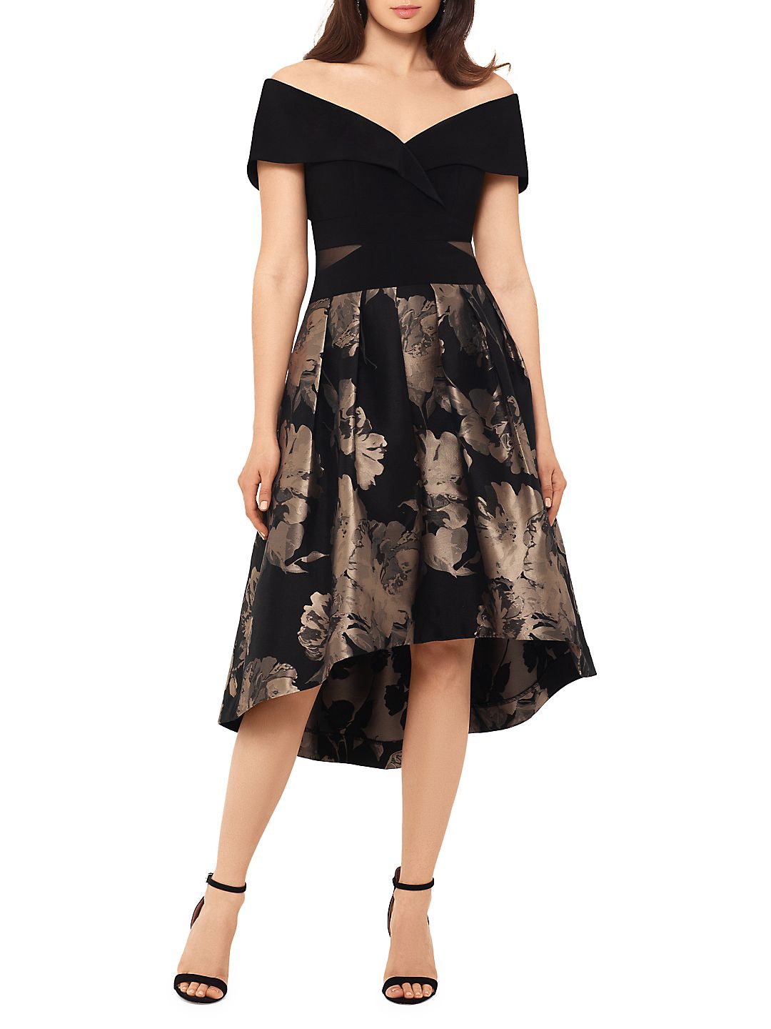Women's Textured Metallic Fit & Flare Dress,Multi main image 0