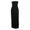 thumbnail image 1 of Xscape Womens Black Strapless Chiffon Overlay Strapless Jumpsuit 4, 1 of 1