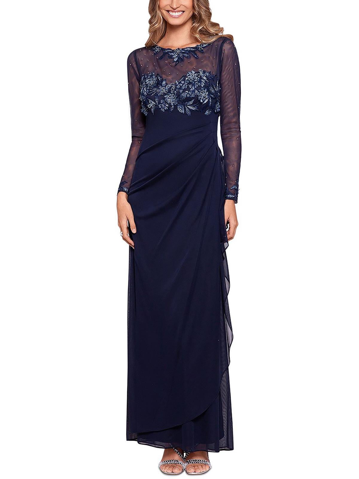 Xscape Womens Embroidered Maxi Evening Dress - Walmart.com