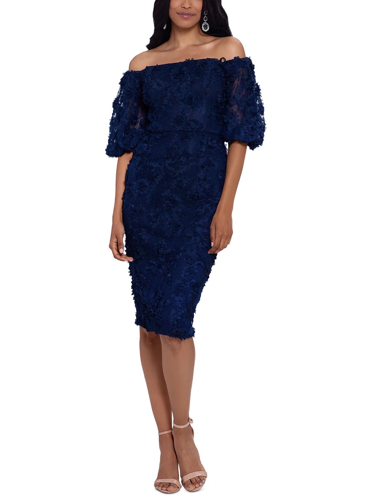 Xscape Womens Lace Midi Cocktail and Party Dress - Walmart.com