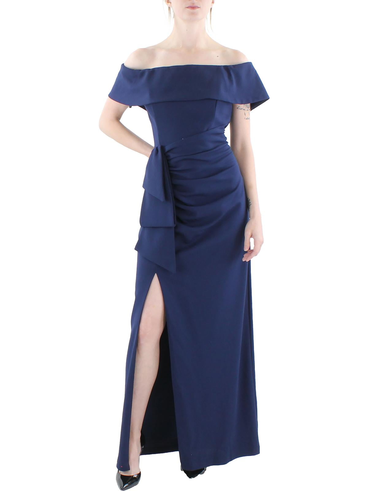 Off-neck Chest Wrap Hip High Fork Evening Dress