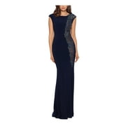 Xscape Womens Petites Lace Embellished Formal Dress