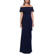 Xscape Womens Petites Off-The-Shoulder Maxi Evening Dress
