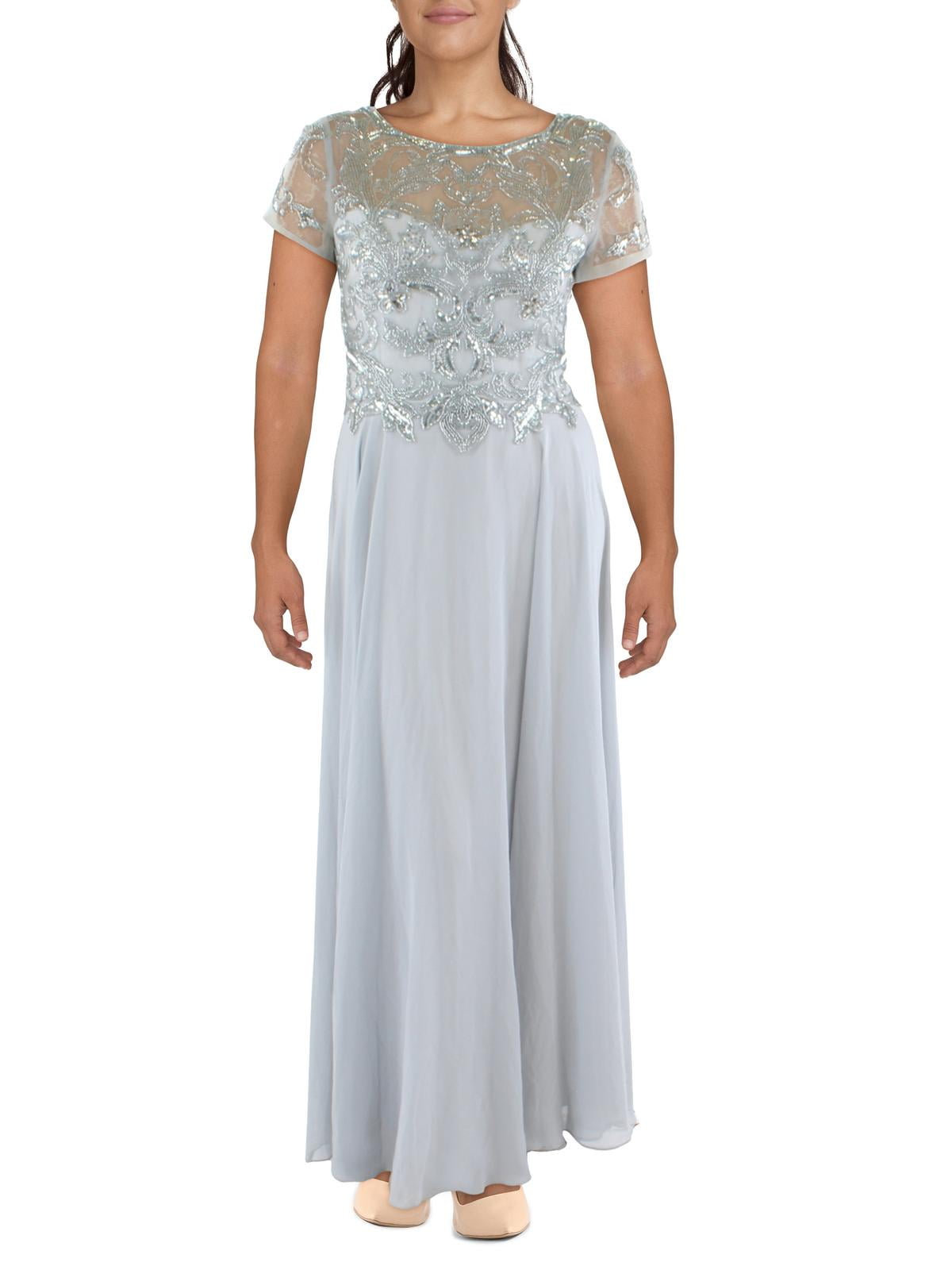 Xscape Womens Plus Beaded Short Sleeves Evening Dress - Walmart.com Xscape Womens Plus Beaded Short Sleeves Evening Dress - Walmart.com