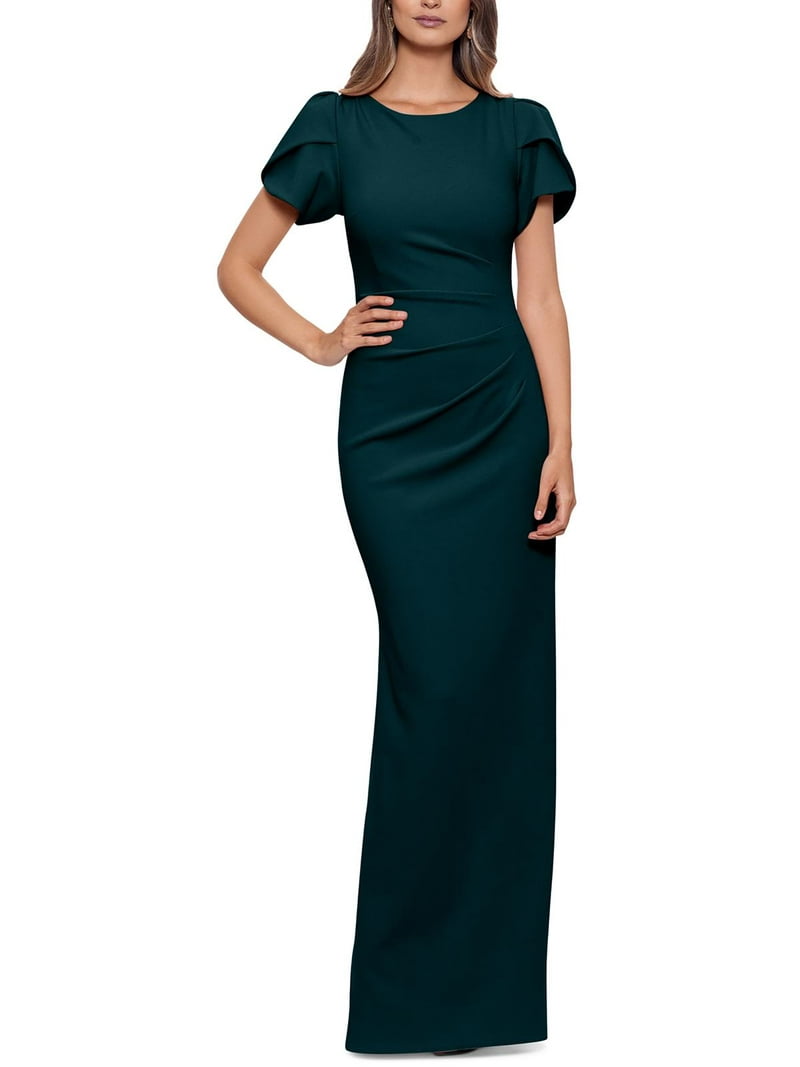 green emerald velvet dress Ladivine 7483 Satin Fitted Evening Dress 14 / Soft Mint main image 0