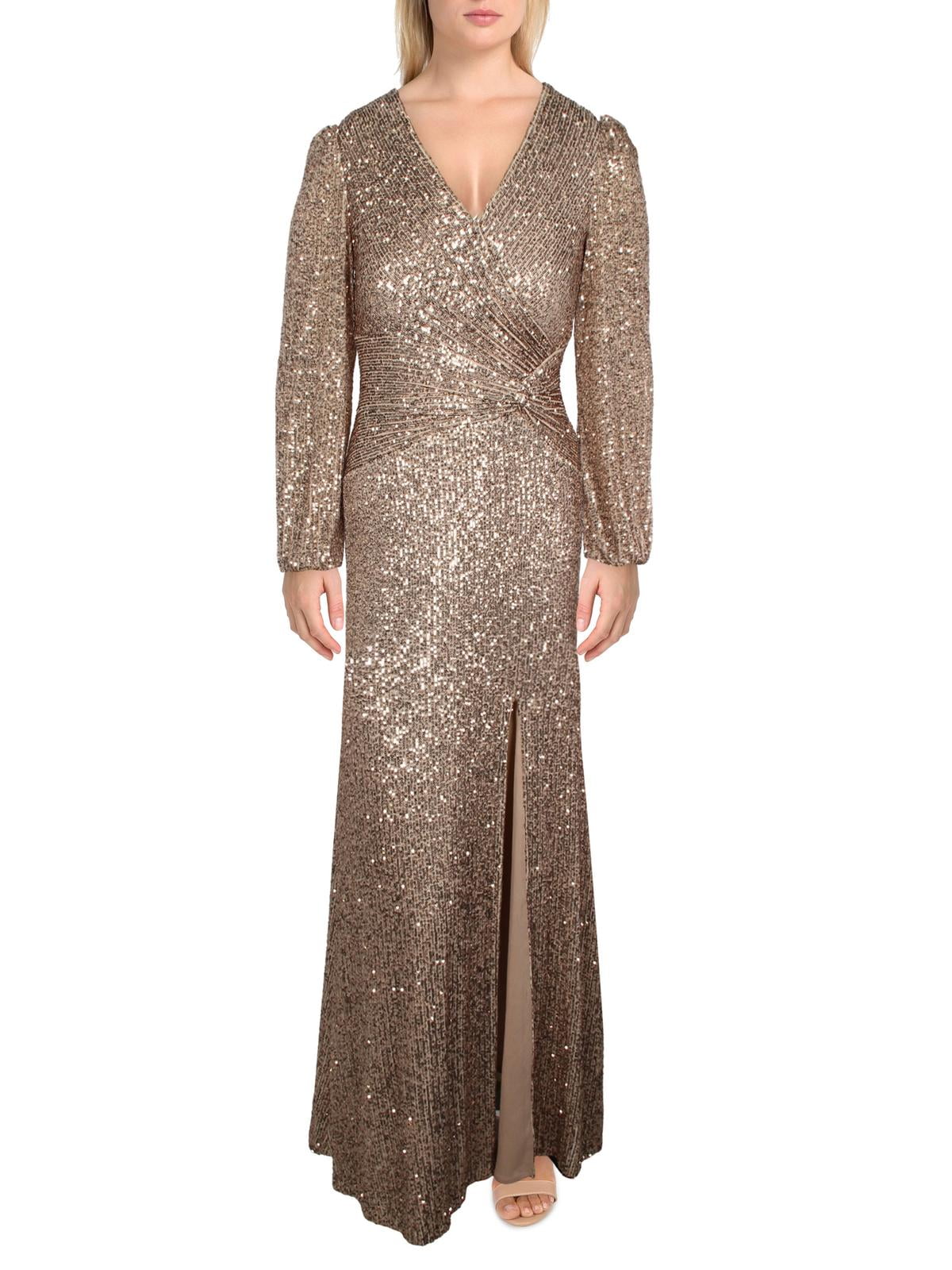 slim fit dress slacks Adoria Sequin Cut Out Maxi Dress / Gold | Meshki main image 0