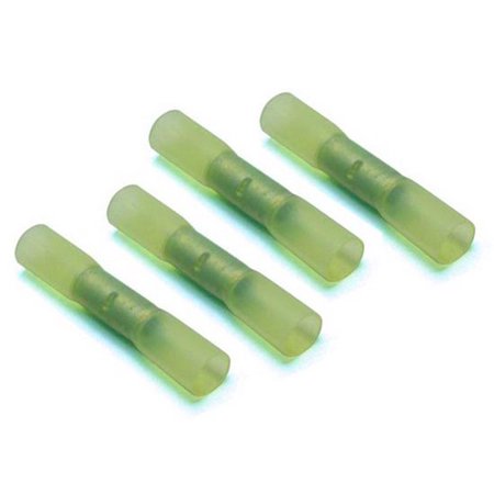 Xscorp Hsbcy 10-12 Gauge Yellow Butt Connectors Heat Shrink Ends - 50 Per Bag
