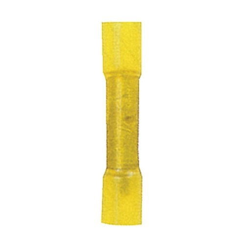 XSCORP HSBCY 10-12 Gauge Yellow Butt Connectors Heat Shrink Ends - 50 per Bag