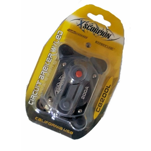 Xscorpion 200 AMP Circuit Breaker Fuse Holder Car Audio Stereo Reset LED
