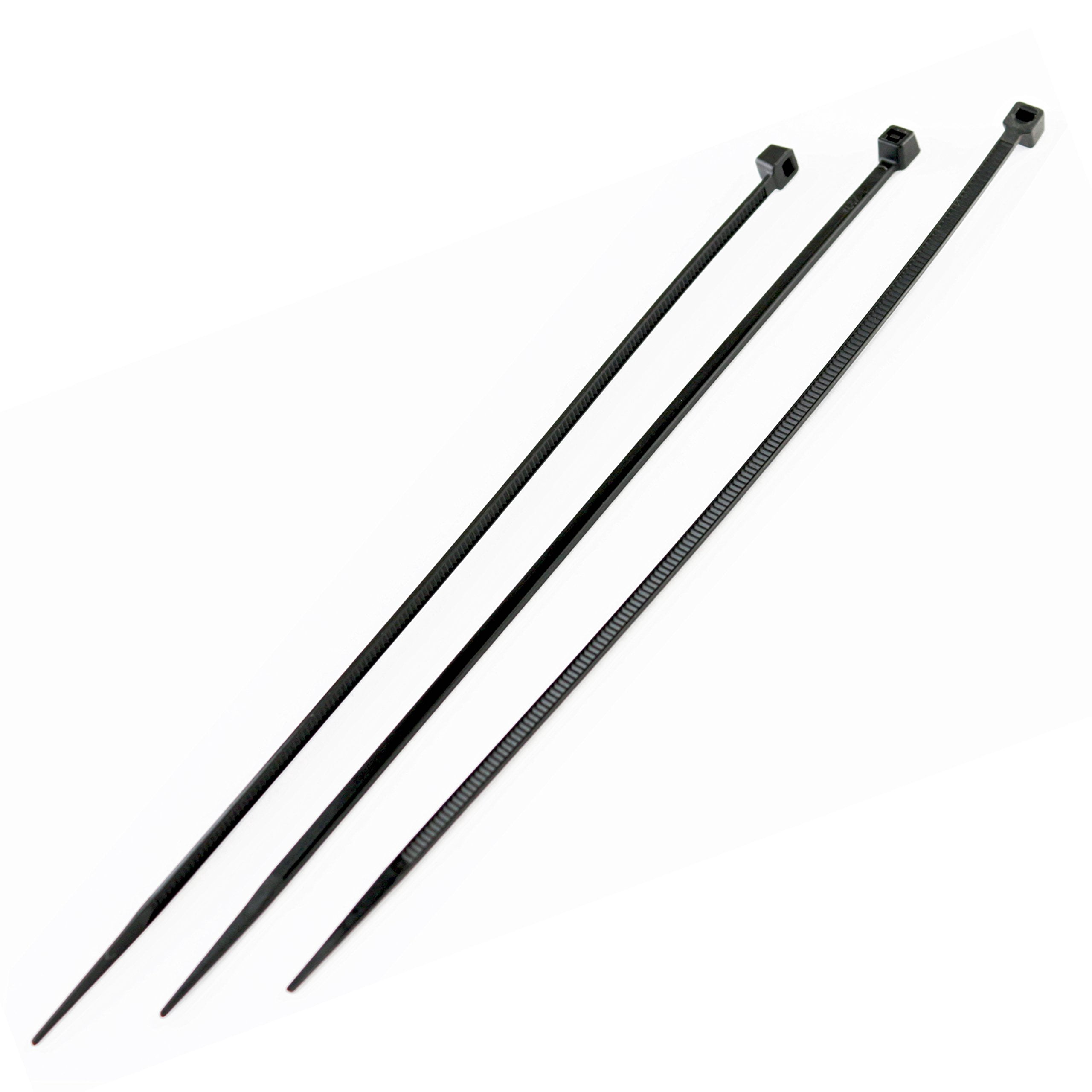 XScorpion 6” Wire Ties Black – 1000 pieces per Pack Heavy Duty Nylon Zip Ties for Cable Management, Electrical, Automotive & Home Use