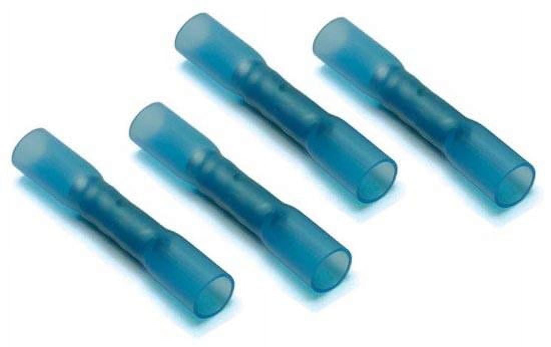 XScorpion Heat Shrink Butt Connectors 14–16 Gauge, Blue, 50pcs per Pack – Waterproof Crimp Wire Connectors for Automotive & Electrical Wiring (HSBCB)
