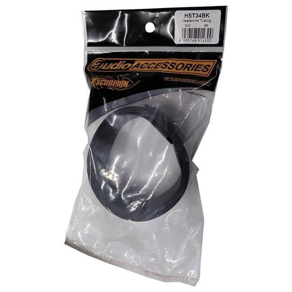Xscorpion HST34BK Heat Shrink Tubing - 0.75 in. 4 ft. Roll