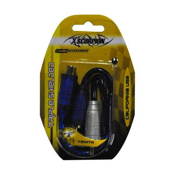 Xscorpion Y2MTR Rca Splitter Xscorpion 1f-2m Blue;triple Shielded