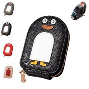 Xshelley Penguins Credit Card Coin Wallet, 2024 Newest Cute Penguin Accordion Card Wallet, Portable Penguin Card Holders, Mini Wallet Multi-slots Credit Cards Bag (Black)