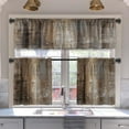 thumbnail image 1 of Xsinufn Modern Indoor Abstract Brown Kitchen Curtains, 36" x 26" (3 Panels), 1 of 5