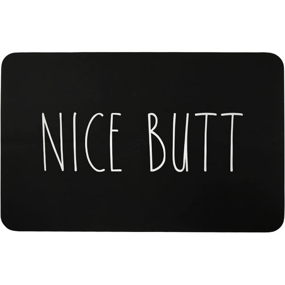 Xsinufn Diatomaceous Earth Bath Mat,Black Fun Bath Rugs for Bathroom Non-Slip and Washable for Shower,Soft Absorbent Quick Dry Diatomaceous Earth Bath Mats Inside Entryway Door Mat 17"x27"