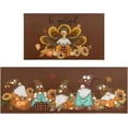thumbnail image 1 of Xsinufn Fall Thanksgiving Kitchen Mat Set of 2 ,Gnome Pumpkin Turkey Decorative Kitchen Rugs and Mats Non Skid Washable,Low-Profile Mats for Kitchen Thanksgiving Decor,17x48+17x30 Inches(Be Grateful), 1 of 5