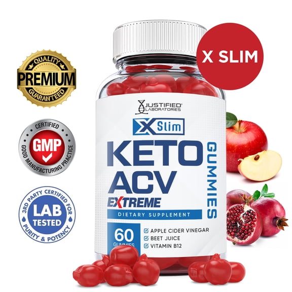 Xslim Keto Extreme ACV Gummies 2000mg Dietary Supplement 60 Gummys