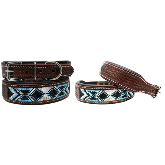 Xsmall Rhinestone Dog Puppy Collar Beaded Cow Leather  6031