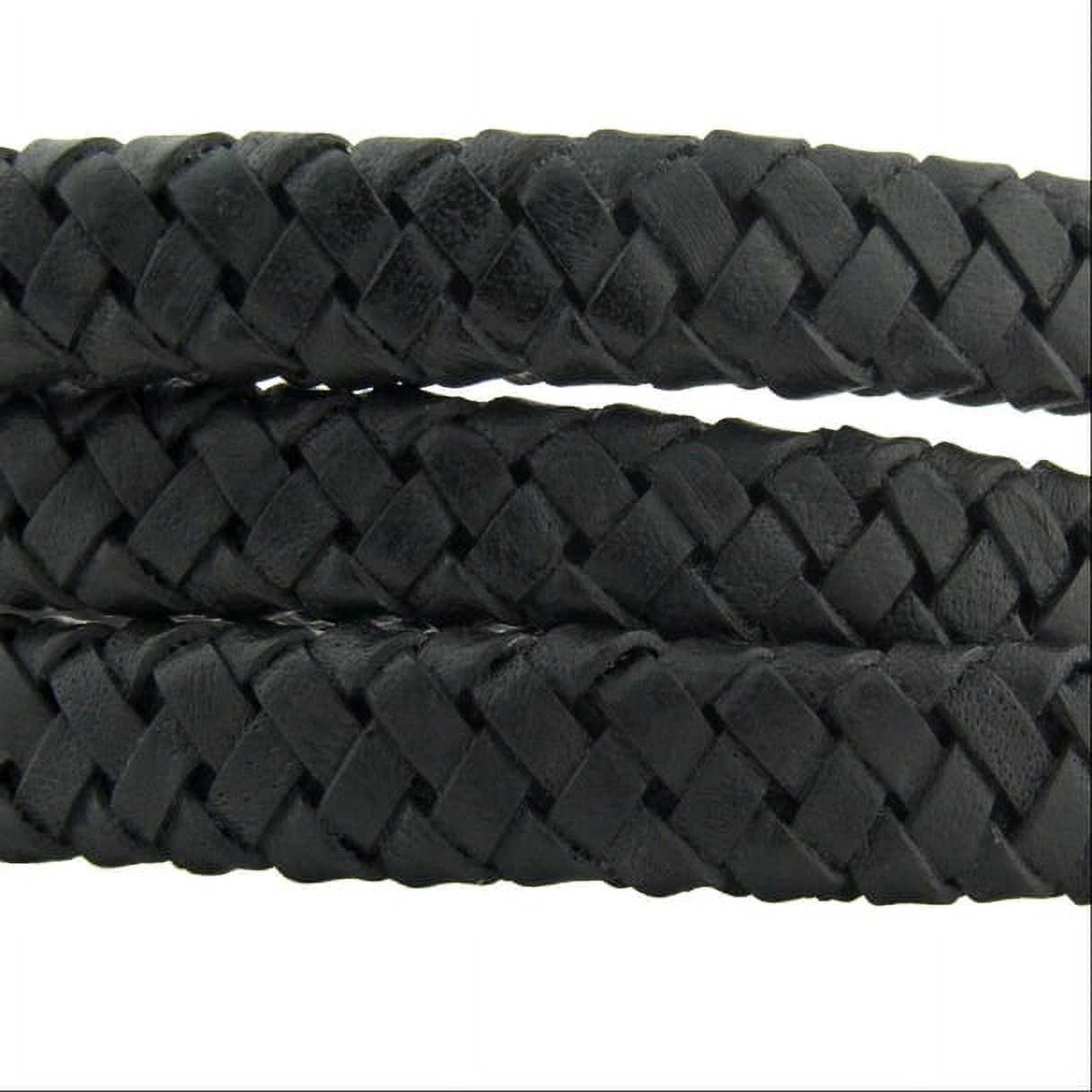 Xsotica Gypsy Kinte Flat Braided Bracelet Leather Cord 10 mm 1 Meter