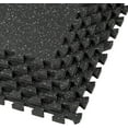 thumbnail image 1 of Xspec 1/2" Thick 48 sq ft (12 Tiles) Interlocking Rubber Top EVA Foam Exercise Mat | Home Gym Mats Workout Flooring Tiles for Gyms, Fitness Rooms | Durable Grip Protective Flooring, Black/Grey, 1 of 8