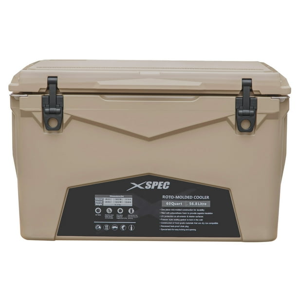 Xspec 60 Quart Roto Molded High Performance Camping Cooler Ice Chest