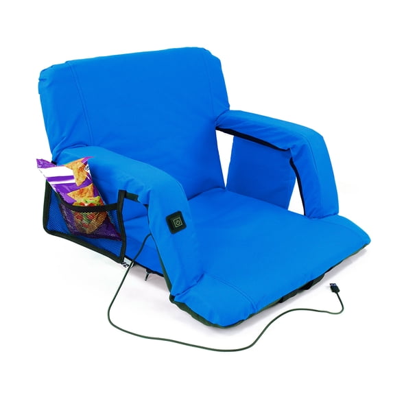Xspec Large Wide Heated Reclining Stadium Seat with Armrest, Battery NOT