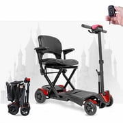 Xspracer Auto Fold Mobility Scooter, 56 Lbs Lightweight, 275LBS Capacity, 10-Mile Range, Safe On-Seat Sensor, Portable Electric Wheelchair Red