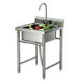 thumbnail image 1 of Xssm 23.6" Freestanding Utility Sink Stainless Steel Commercial Kitchen Sink, 1 of 7