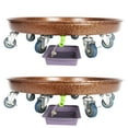 thumbnail image 1 of Xssm 2PCS 20in Plant Caddy with 8 Wheels, Heavy Duty Rolling Planter Stand Indoor Outdoor Plants Saucer Tray with Drainage Device,Load Capacity 660 Lbs (Bronze Coffee), 1 of 13