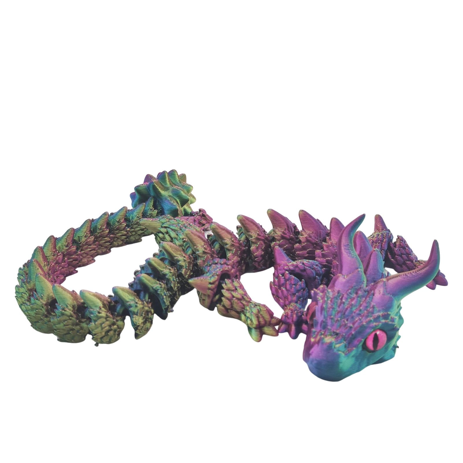 48 Inch 3D Printed Dragon Model - Flexible Joints, Poseable Fantasy Figurine For Display & Stress Relief